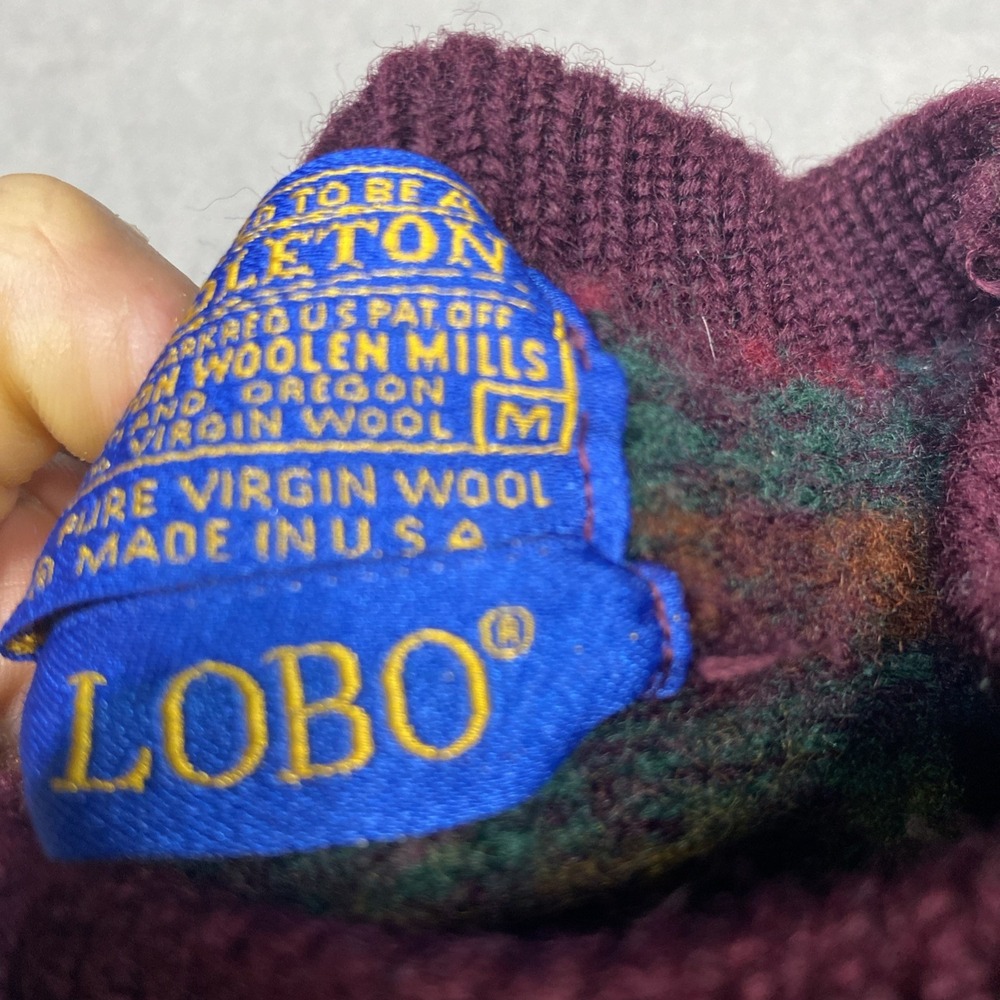 Vintage Pendleton Sweater Mens Medium Small Virgin Wool Lobo Crewneck Knit USA - Picture 5 of 9